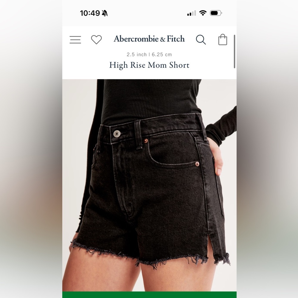 Abercrombie high rise mom short 25